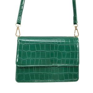 Telena Crossbody Shoulder Bag Crocodile Embossed PU Leather 2 Straps Purse NWOT